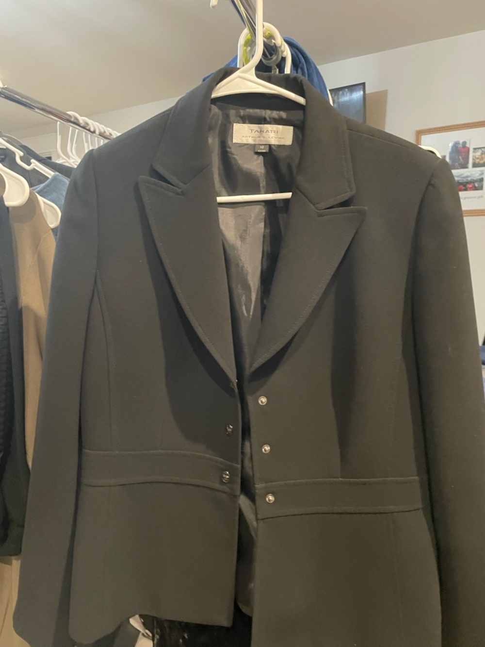 Tahari Black Women's Blazer with Satin Lining